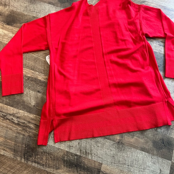 Time and Tru Bright Red Women's Cardigan - Picture 11 of 12